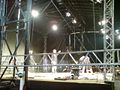 Assembly of the stage at the Brandenburger Tor